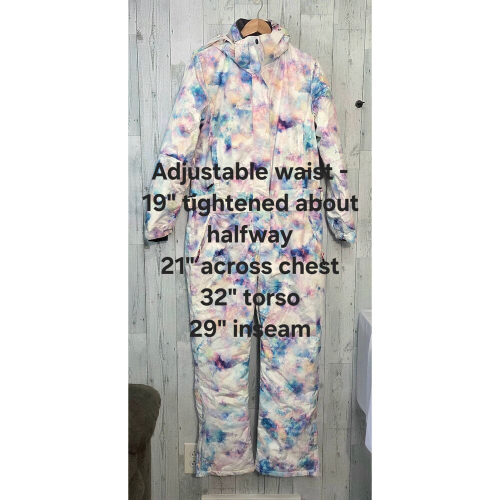 Searipe Colorful One-Piece Hooded Snowsuit / Jumpsuit Sz. M - Picture 3 of 11